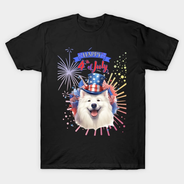 Samoyed: Happy 4th of July T-Shirt by HSH-Designing